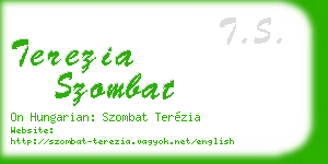terezia szombat business card
